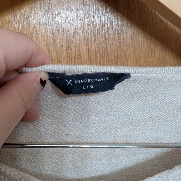 Cream Ribbed Knit Sweater - Picture 2 of 3